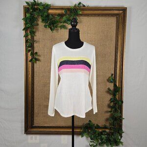 Maurices 24/7 Pieced Striped Long Sleeve Baseball Tee - NWOT